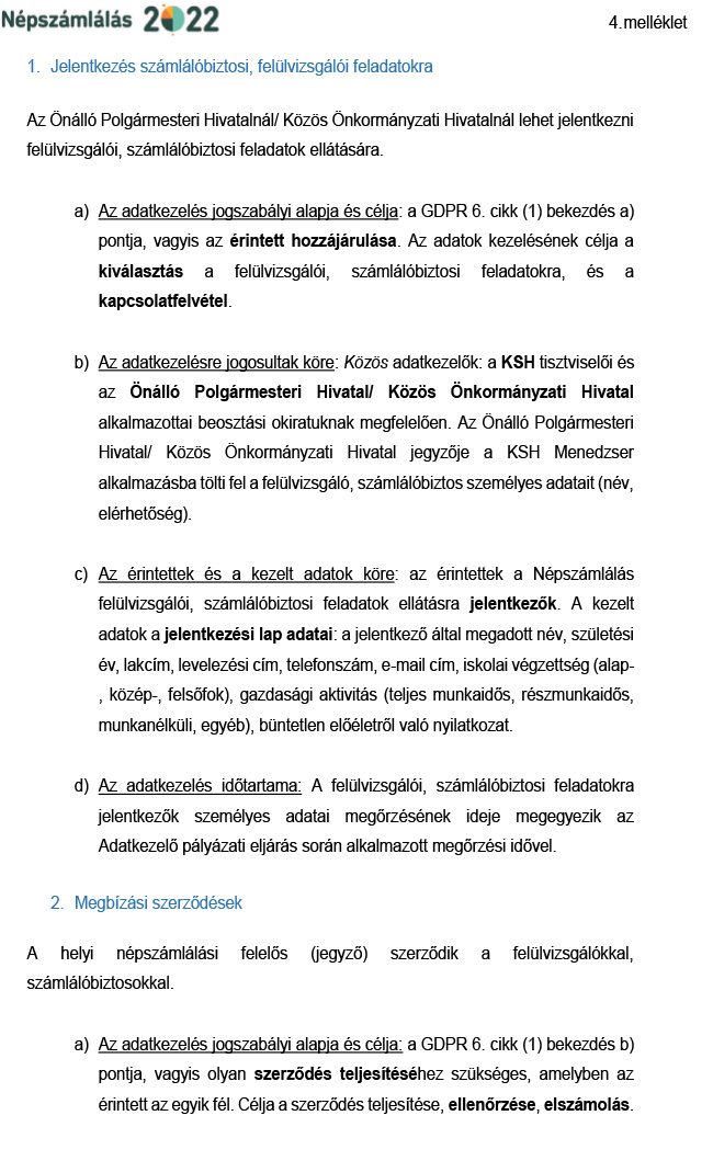 4 melléklet Adatkezelési tájékoztató 1 2