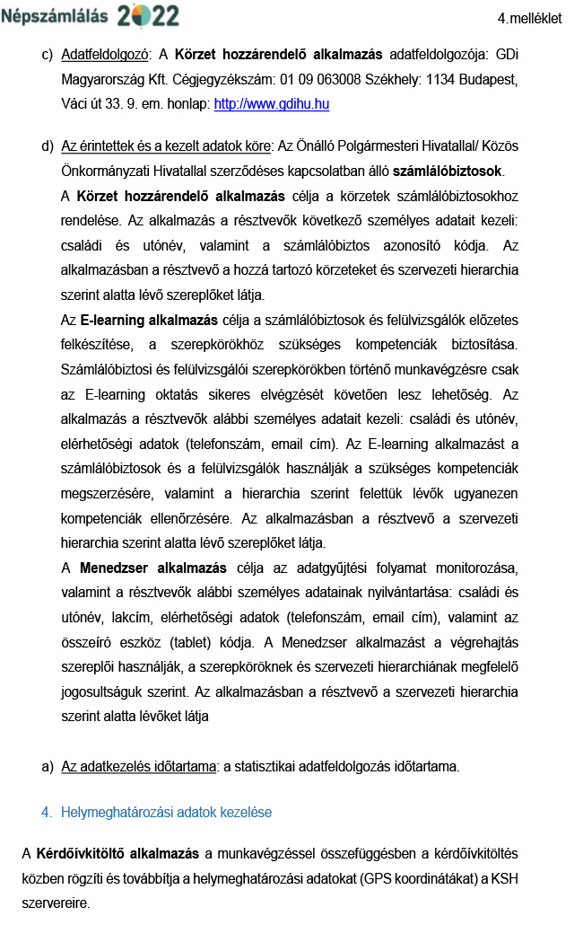 4 melléklet Adatkezelési tájékoztató 1 4
