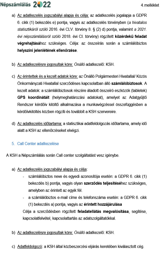 4 melléklet Adatkezelési tájékoztató 1 4