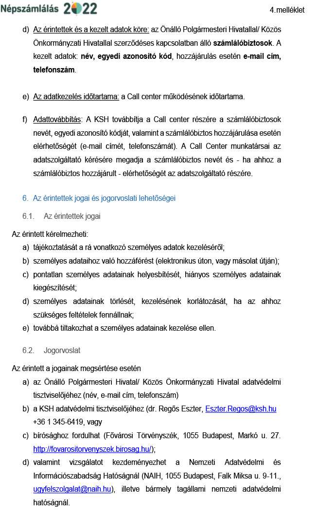 4 melléklet Adatkezelési tájékoztató 1 4
